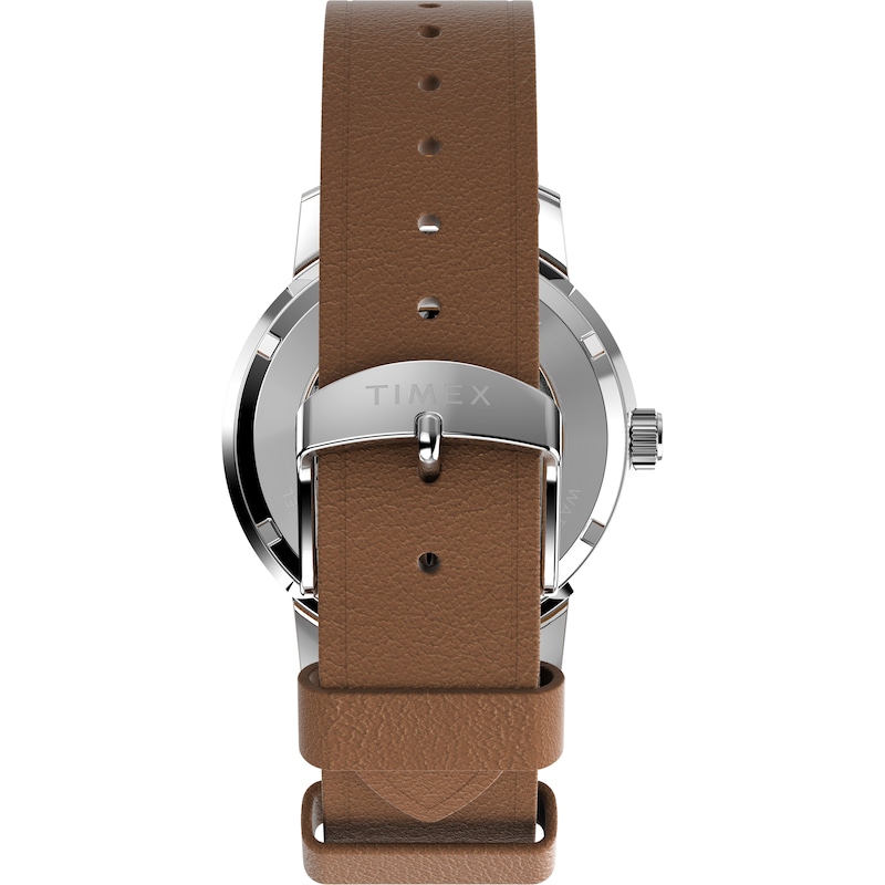 Main Image 7 of Timex Marlin Automatic Light Bronze Dial & Brown Leather Strap Watch