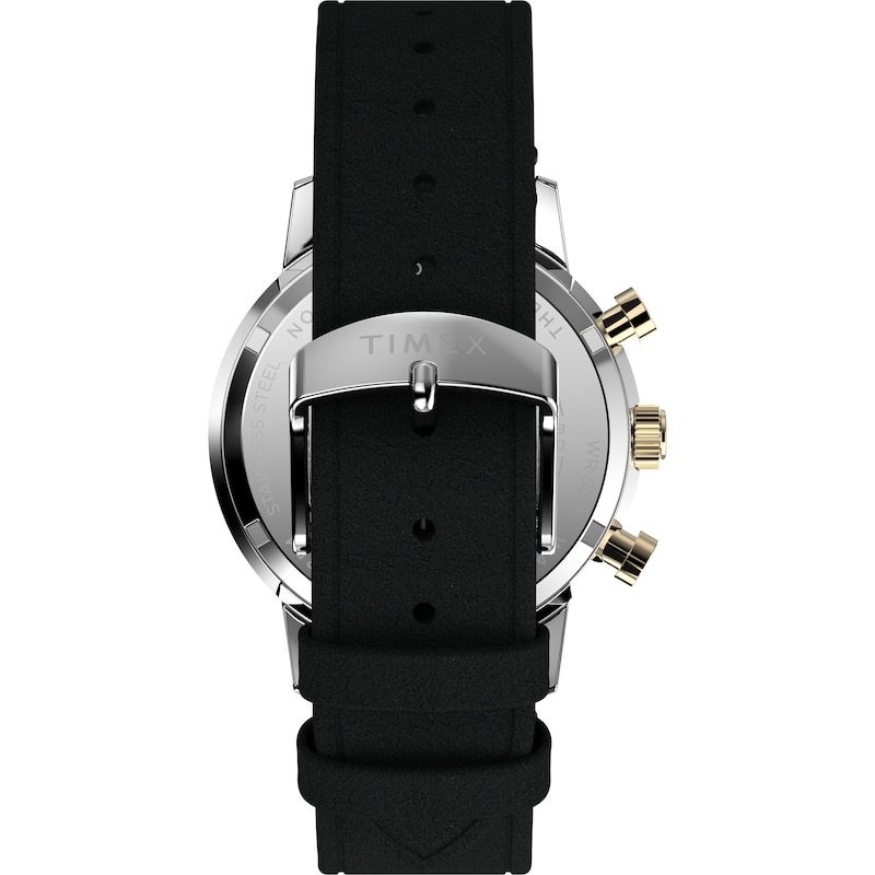 Main Image 3 of Timex Marlin Quartz Chronograph Champagne Dial & Black Leather Strap Watch