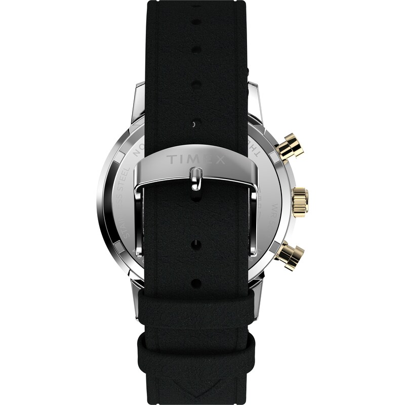 Main Image 7 of Timex Marlin Quartz Chronograph Champagne Dial & Black Leather Strap Watch