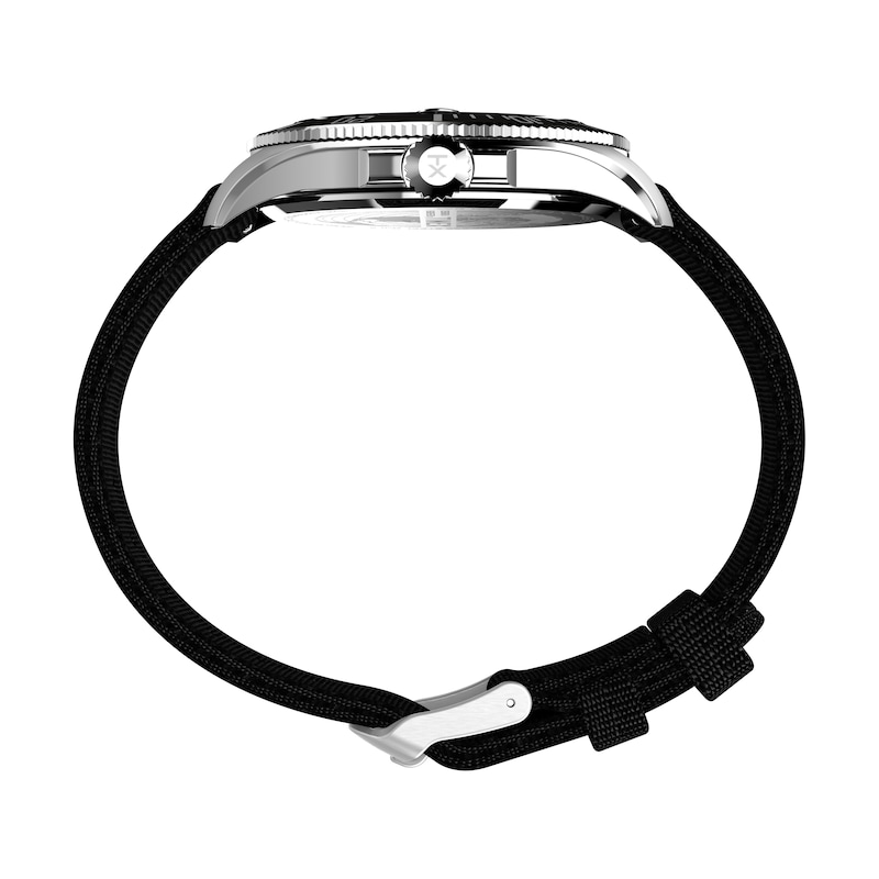 Main Image 6 of Timex Harborside Coast Black Dial & Tide Upcycled Fabric Strap Watch