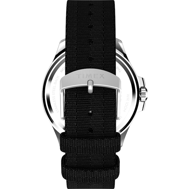 Main Image 7 of Timex Harborside Coast Black Dial & Tide Upcycled Fabric Strap Watch