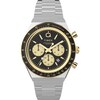 Thumbnail Image 1 of Timex Q Chronograph Black & Gold Tone Dial Stainless Steel Watch