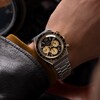 Thumbnail Image 2 of Timex Q Chronograph Black & Gold Tone Dial Stainless Steel Watch