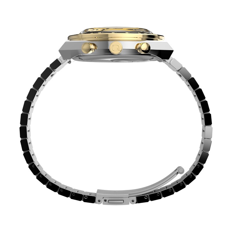 Main Image 4 of Timex Q Chronograph Black & Gold Tone Dial Stainless Steel Watch