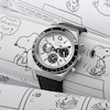Thumbnail Image 2 of Timex Q Chronograph x Peanuts Snoopy 40mm Black Leather Strap Watch