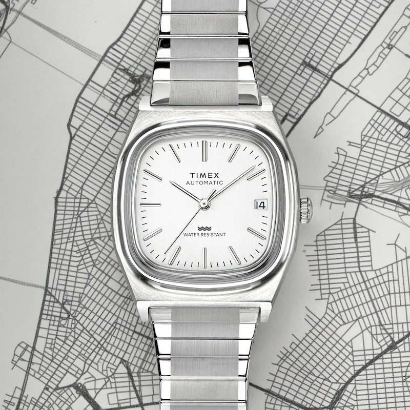 Main Image 2 of Timex Automatic 1983 E Line Reissue 34mm Stainless Steel Expansion Band Watch