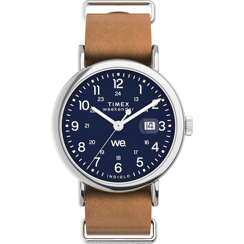 Main Image 1 of Timex Weekender 40mm Brown Leather Strap Watch