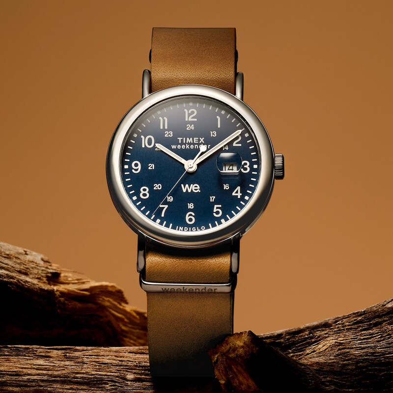 Main Image 4 of Timex Weekender 40mm Brown Leather Strap Watch