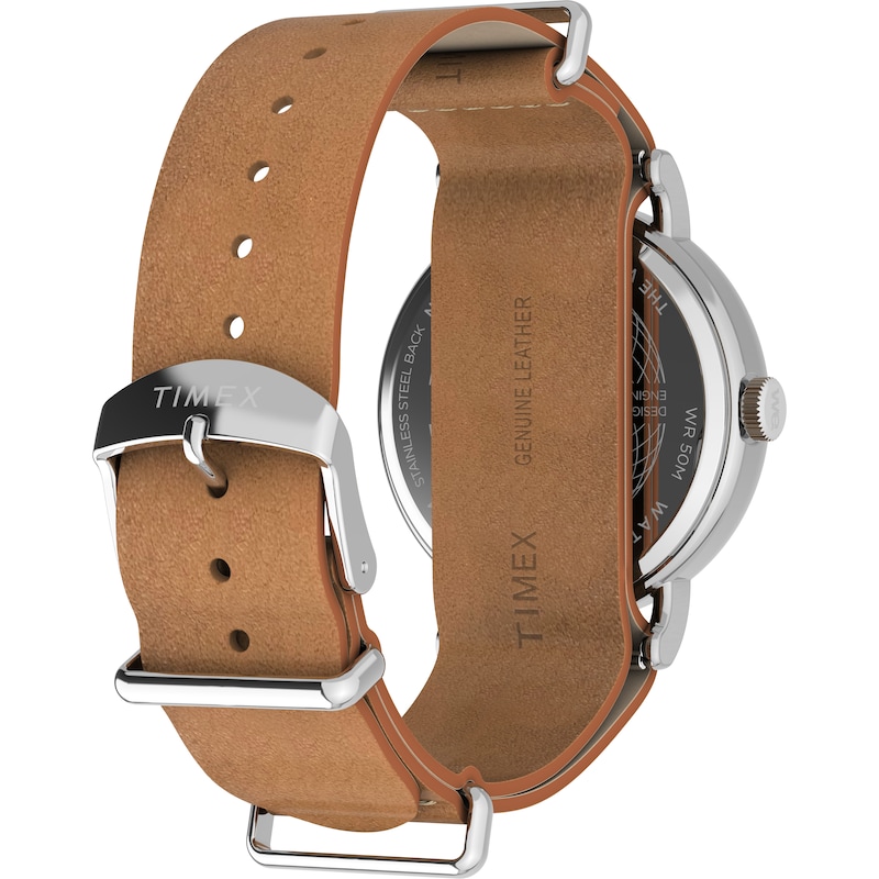 Main Image 8 of Timex Weekender 40mm Brown Leather Strap Watch