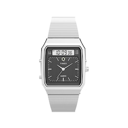 Timex Q 1982 Ana-Digi Reissue Men's 33mm Stainless Steel Bracelet Watch