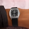 Thumbnail Image 2 of Timex Automatic 1983 E Line Men's 34mm Black Leather Strap Watch