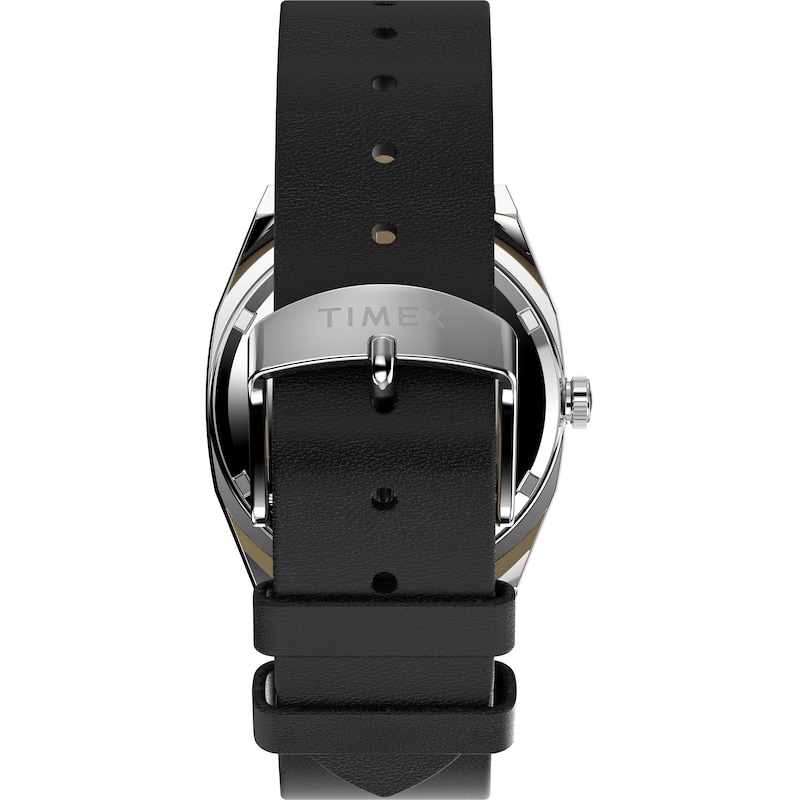 Main Image 5 of Timex Automatic 1983 E Line Men's 34mm Black Leather Strap Watch