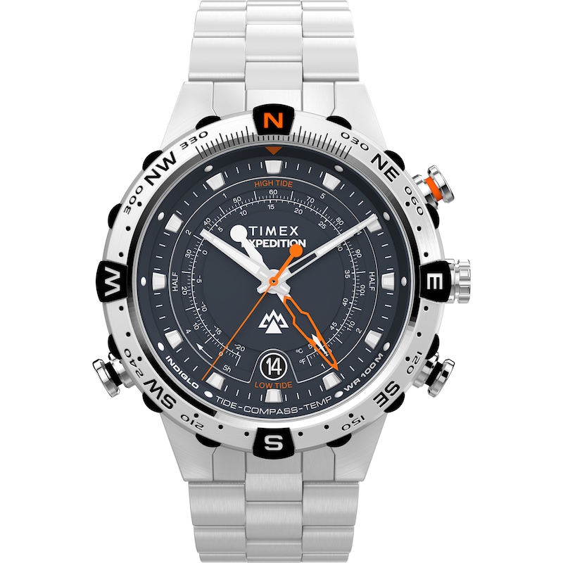 Main Image 1 of Timex Expedition Tide-Temp-Compass 45mm Stainless Steel Bracelet Watch