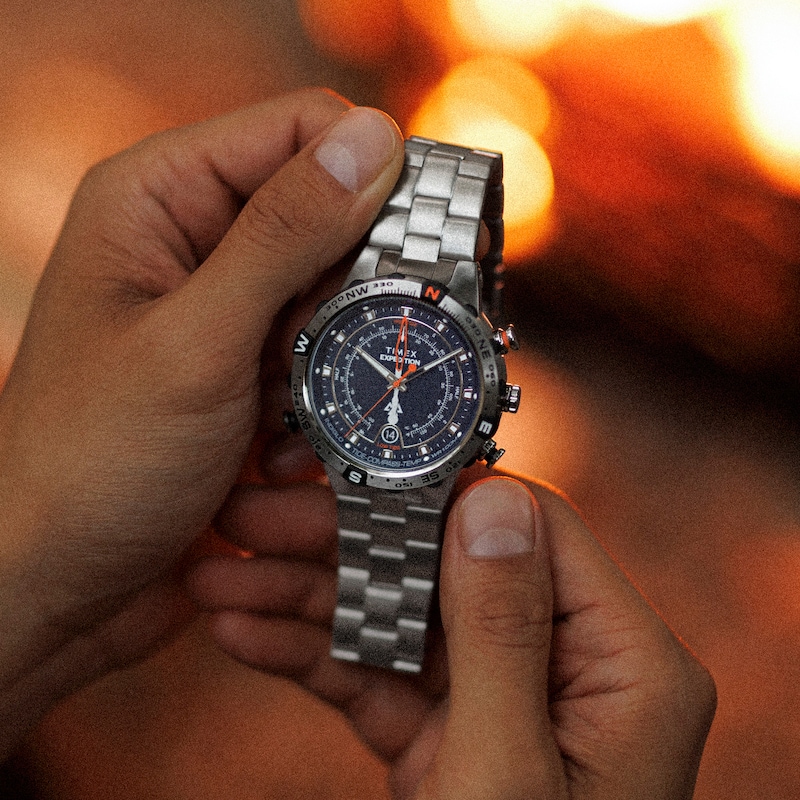 Main Image 3 of Timex Expedition Tide-Temp-Compass 45mm Stainless Steel Bracelet Watch