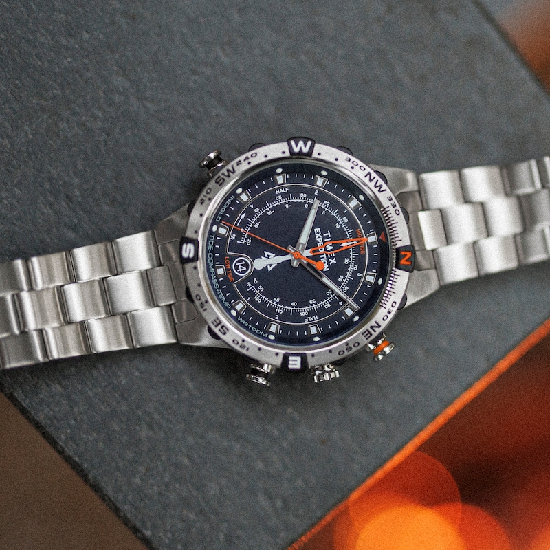 Main Image 4 of Timex Expedition Tide-Temp-Compass 45mm Stainless Steel Bracelet Watch