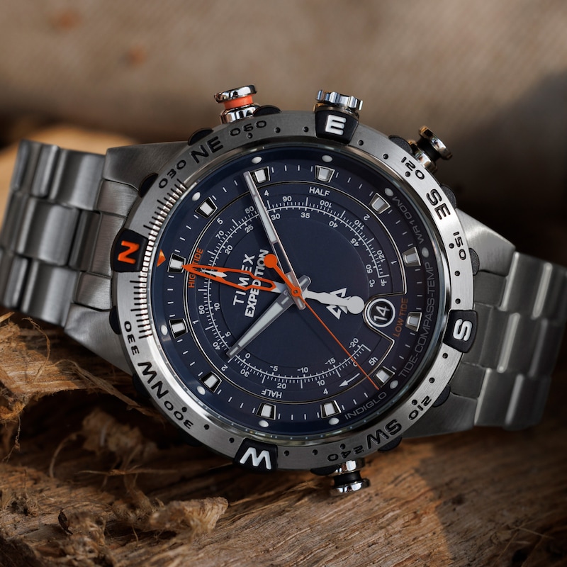 Main Image 5 of Timex Expedition Tide-Temp-Compass 45mm Stainless Steel Bracelet Watch