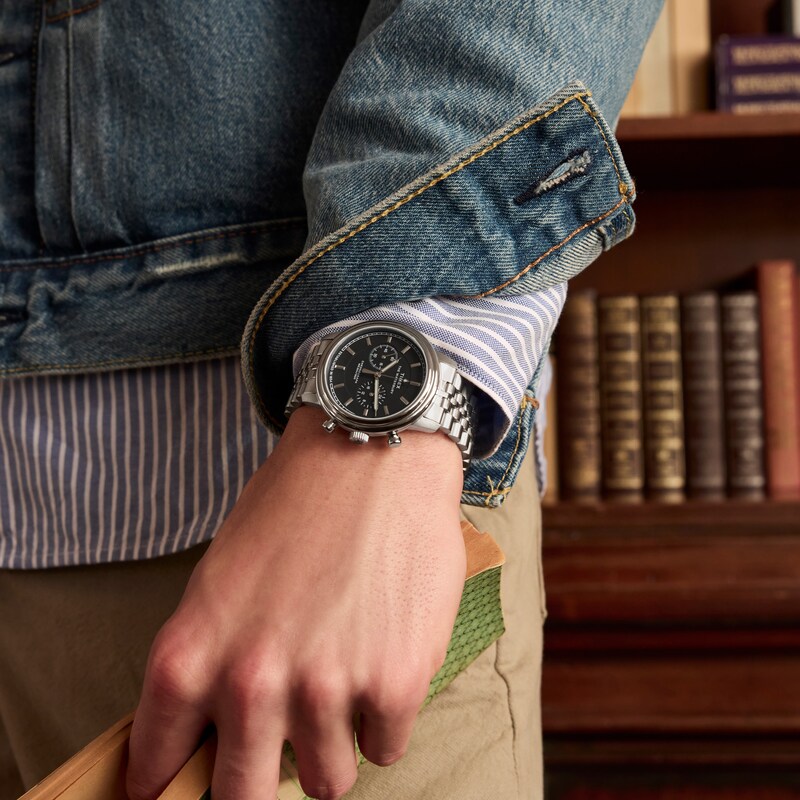 Main Image 2 of Timex Waterbury Metropolitan Chronograph 41mm Black Dial & Stainless Steel Watch