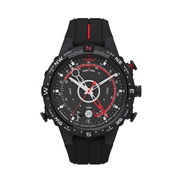 Timex IQ Tide Temp Compass 45mm Black Dial & Silicone Strap Watch