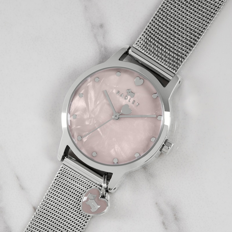 Main Image 3 of Radley Ladies' Pink Dial Stainless Steel Mesh Bracelet Watch