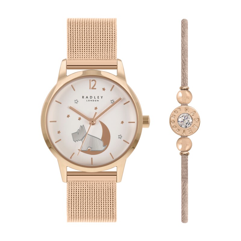 Radley Ladies' Rose Gold Tone Watch & Bracelet Gift Set