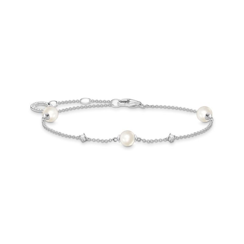 Main Image 1 of Thomas Sabo Pearls Ladies' Sterling Silver Pearl & Cubic Zirconia Bracelet