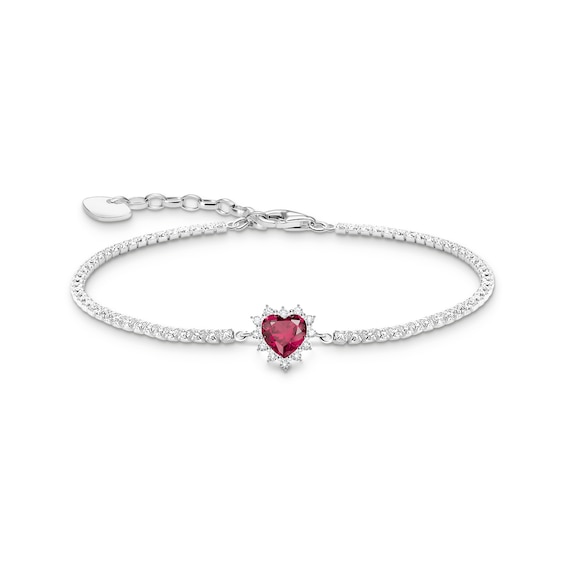 Thomas Sabo True Romance Ladies Sterling Silver Red Heart Br