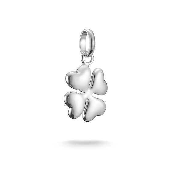 Thomas Sabo Charm Club Connect Sterling Silver 3D Lucky Clover Charm
