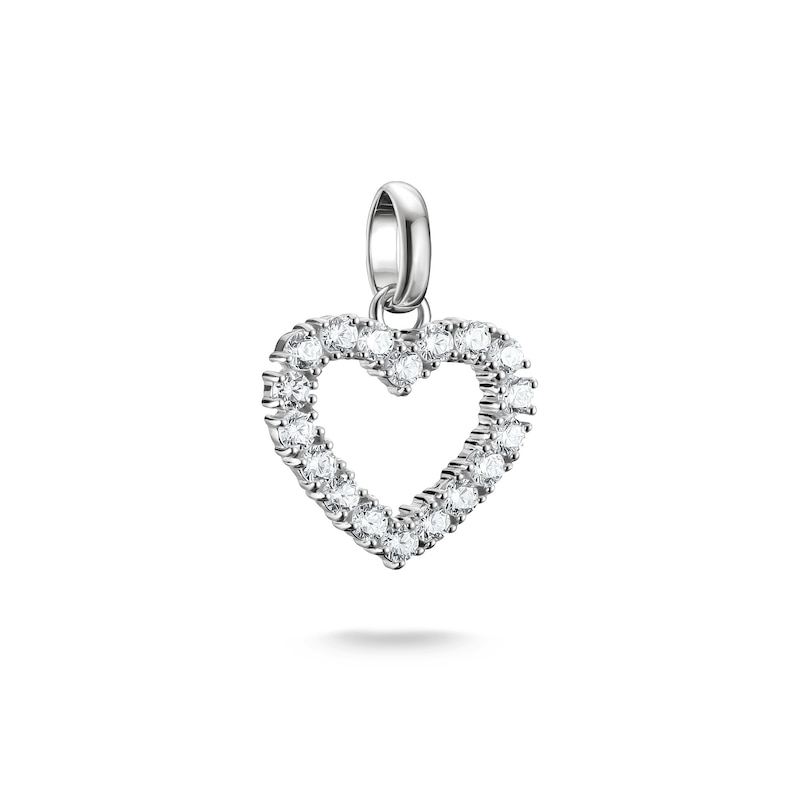 Main Image 1 of Thomas Sabo Charm Club Connect Sterling Silver Cubic Zirconia Heart Charm