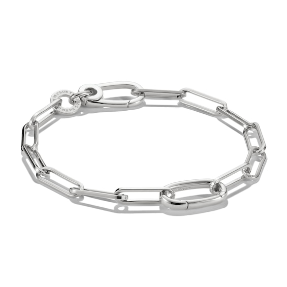 Thomas Sabo Charm Club Connect Sterling Silver Paper Link Link Charm Bracelet 7.5"