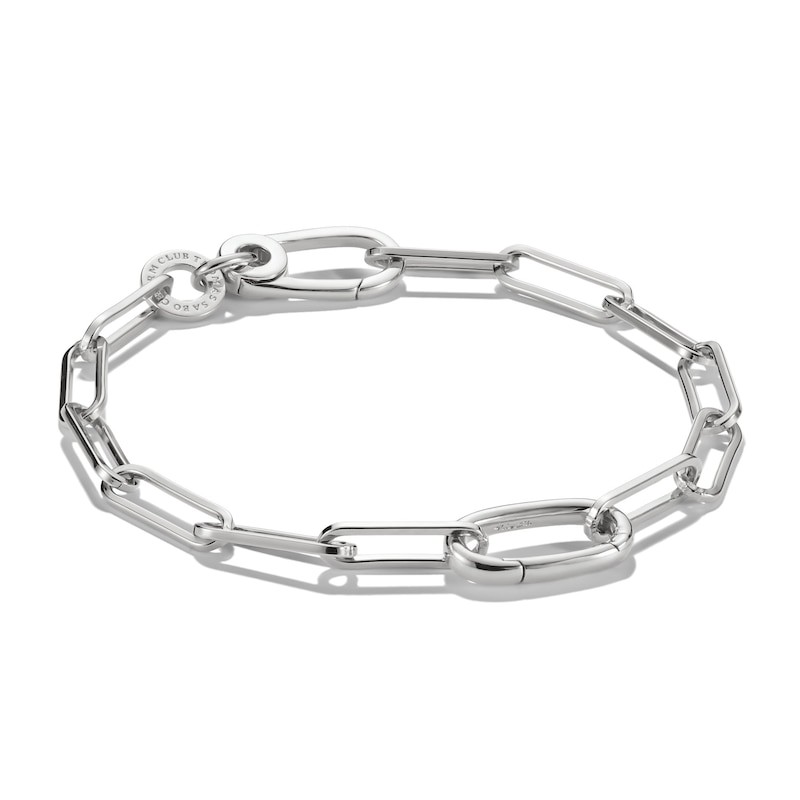 Main Image 1 of Thomas Sabo Charm Club Connect Sterling Silver Paper Link Link Charm Bracelet 7.5"