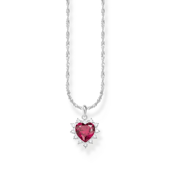 Thomas Sabo True Romance Ladies Sterling Silver Red Heart Ne