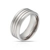 Thumbnail Image 2 of Titanium Polished Triple Line Pattern Ring
