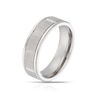 Thumbnail Image 2 of Titanium Grooved Matte & Polish Edge Square Pattern Ring