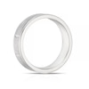 Thumbnail Image 3 of Titanium Grooved Matte & Polish Edge Square Pattern Ring