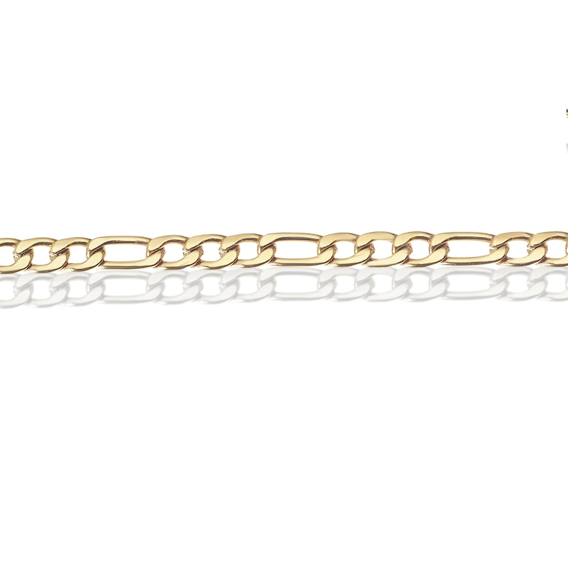 Main Image 2 of Yellow Gold Plate Stainless Steel 8.25" Figaro Chain Bracelet