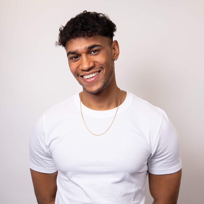 Main Image 2 of Men's Yellow Gold Plate Stainless Steel 22" Popcorn Chain Necklace