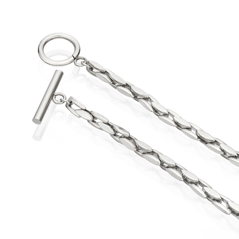 Main Image 3 of Stainless Steel T-Bar Chain Necklace