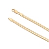 Thumbnail Image 3 of Sterling Silver Yellow Gold Plate Flat Curb Necklace 16"