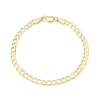 Thumbnail Image 1 of Yellow Gold Plate Sterling Silver 6.5" Flat Curb Bracelet