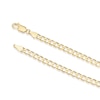 Thumbnail Image 3 of Yellow Gold Plate Sterling Silver 6.5" Flat Curb Bracelet