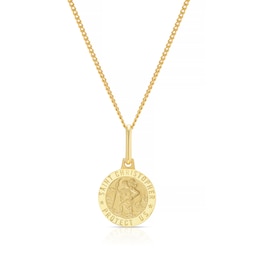 Yellow Gold Plate Sterling Silver St Christopher Pendant