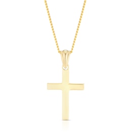 Yellow Gold Plate Sterling Silver Cross Pendant