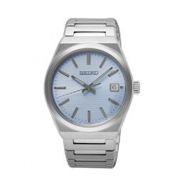 Seiko Essential Time Blue Dial Stainless Steel Bracelet Watch