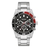 Thumbnail Image 1 of Bulova Men's Classic Black & Red Rotating Bezel Brushed Stainless Steel Bracelet Watch