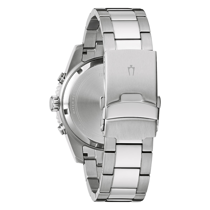 Main Image 3 of Bulova Men's Classic Black & Red Rotating Bezel Brushed Stainless Steel Bracelet Watch