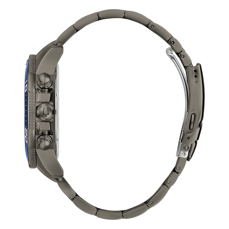 Main Image 2 of Bulova Performance Men's Chronograph Blue Dial Gunmetal Stainless Steel Bracelet Watch