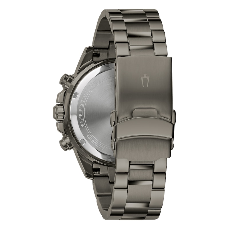 Main Image 3 of Bulova Performance Men's Chronograph Blue Dial Gunmetal Stainless Steel Bracelet Watch