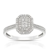 Thumbnail Image 1 of Engagement Ring 9ct White Gold 0.20ct Cluster Diamond Ring