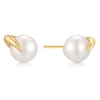 Thumbnail Image 1 of Ania Haie Women's Yellow Gold Plate Cultured Freshwater Pearl Claw Stud Earrings