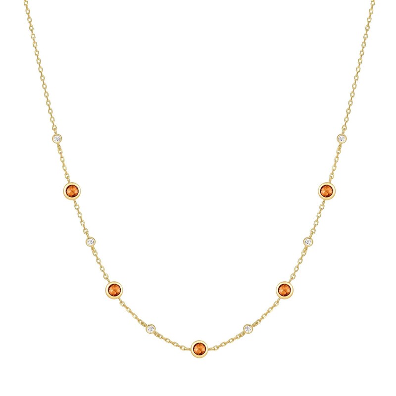Main Image 1 of Ania Haie Women's Yellow Gold Plate Nano Gem Station Necklace